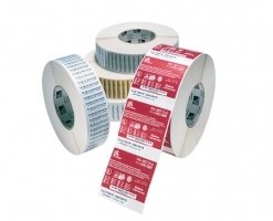 Pol Skraldespand strukturelt Label - direkte termo, labels på rulle, termopapir, kasse m/ 4 ruller -  (BxH) 102x152mm - Perforeret - SkanCode